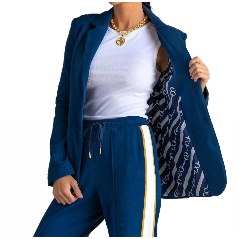 NEW CARE TUCKER morrison interlock blazer in sailor blue